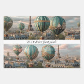6 Paris Hot Air Balloon Wrapping Drawer Panels ラッピングペーパーシート (正面2)
