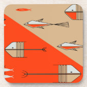 6 PERSIMMON-SANDの魚の物語のコースターセット コースター (正面)