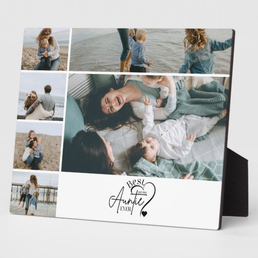 6 Personalized Best Aunt Photo Collage フォトプラーク (側面)