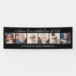 6-Photo手書きスクリプトお祝い・オブ・ライフ 横断幕