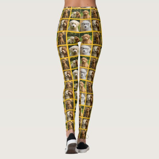 6 Photo and Text Template Personalized Collage  レギンス (裏面)