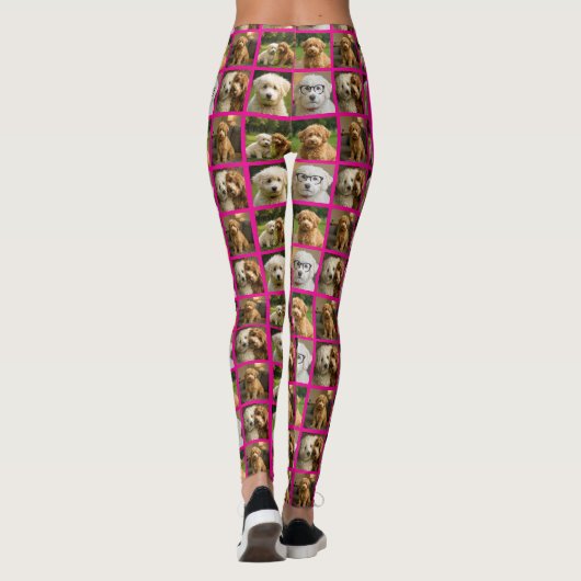 6 Photo and Text Template Personalized Collage レギンス (裏面)