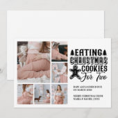 6 Photo Christmas Cookies for 2 Pregnancy  シーズンカード (正面/裏面)
