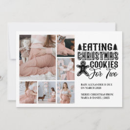 6 Photo Christmas Cookies for 2 Pregnancy シーズンカード