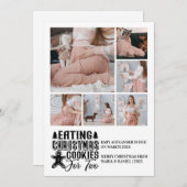 6 Photo Christmas Cookies for 2 Pregnancy  シーズンカード (正面/裏面)