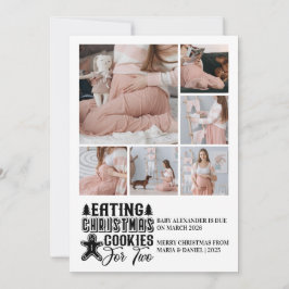 6 Photo Christmas Cookies for 2 Pregnancy シーズンカード
