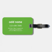 6 Photo Collageと白い文字（緑） ラゲッジタグ (裏面横)