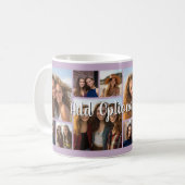 6 Photo Collageオプション文字- – カラー編集が可能 コーヒーマグカップ (正面左)