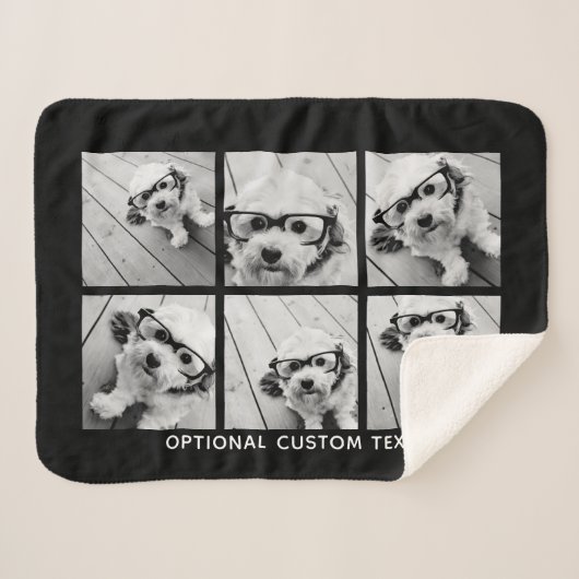 6 Photo Collageオプション文字- – カラー編集が可能 シェルパブランケット (正面(横))