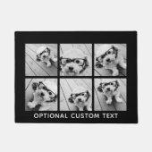 6 Photo Collageオプション文字- – カラー編集が可能 ドアマット (正面)