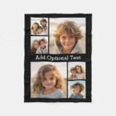 6 Photo Collageオプション文字- – カラー編集が可能 フリースブランケット (正面)