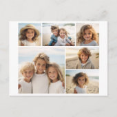 6 Photo Collageオプション文字- – カラー編集が可能 ポストカード (正面)