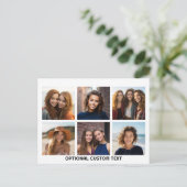 6 Photo Collageオプション文字- – カラー編集が可能 ポストカード (スタンド正面)