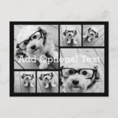 6 Photo Collageオプション文字- – カラー編集が可能 ポストカード (正面)