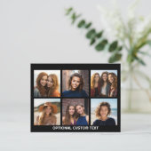 6 Photo Collageオプション文字- – カラー編集が可能 ポストカード (スタンド正面)