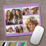 6 Photo Collageオプション文字- – カラー編集が可能 マウスパッド<br><div class="desc">写真をこのお気に入りのおもしろいテンプレートに追加する。このグリッドには、正方形の写真や任意の写真を使用できる。</div>