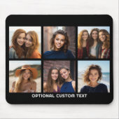6 Photo Collageオプション文字- – カラー編集が可能 マウスパッド (正面)