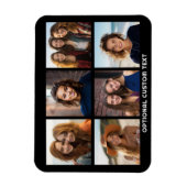 6 Photo Collageオプション文字- – カラー編集が可能 マグネット (縦)