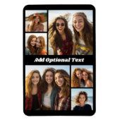 6 Photo Collageオプション文字- – カラー編集が可能 マグネット (縦)