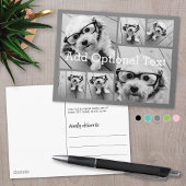 6 Photo Collageオプション文字- – グレーを編集できる ポストカード