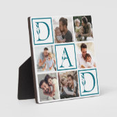 6 photo collageパパin装飾台本ホワイト フォトプラーク (正面)