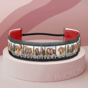 6 Photo Collage -トレンディースクリプト – 白黒 アスレチックヘッドバンド