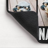 6 Photo Collage – 黒(白はっきりした色) マウスパッド (コーナー)