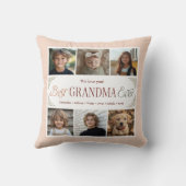 6 Photo Collage Best Grandma Ever  クッション (裏面)
