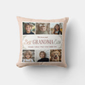 6 Photo Collage Best Grandma Ever  クッション (正面)