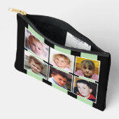 6 photo collage black green アクセサリーポーチ (見開き)