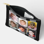 6 photo collage black grey アクセサリーポーチ (見開き)