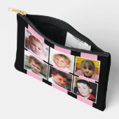 6 photo collage black pink アクセサリーポーチ (見開き)