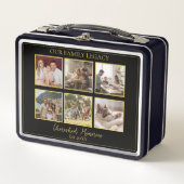 6 Photo Collage Elegant Keepsake Tin Box メタルランチボックス (正面)