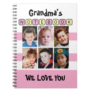 6 photo love you pink grandma's ノートブック