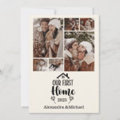 6 Photo Minimialist Christmas Our First Home シーズンカード (正面)