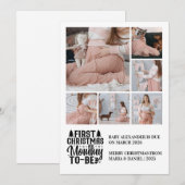 6 Photo Mommy to be Christmas Pregnancy  シーズンカード (正面/裏面)