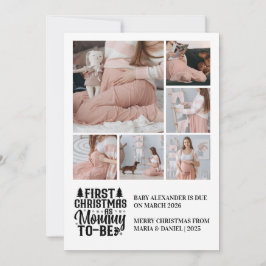 6 Photo Mommy to be Christmas Pregnancy シーズンカード
