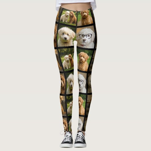 6 Photo Template Custom Personalized Collage レギンス (正面)