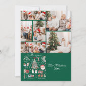 6 Photo Tis The Season Retro Green Christmas シーズンカード (正面)