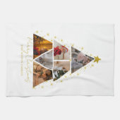 6 Photo Tree Shape Christmas Card キッチンタオル (横)