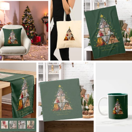 6 Photo Tree Shape Christmas memory game トランプ