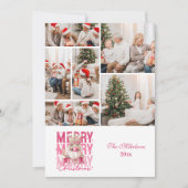 6 Photo Vintage Pink Nutcracker Christmas シーズンカード (正面)