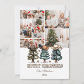6 photo Western Howdy Christmas シーズンカード (正面)