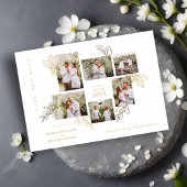 6 Photos Collage Wedding Botanical Branches Frame  セーブザデート