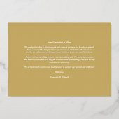 6 Photos Collage Wedding Botanical Branches Frame 箔招待状 (裏面)