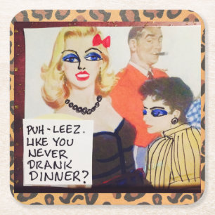 6-PUHLEEZのCOASTER-SET。 決してあなたのように スクエアペーパーコースター