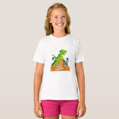 6 Rex 恐竜 誕生日パーティー ベビーTシャツ Tシャツ (正面フル)