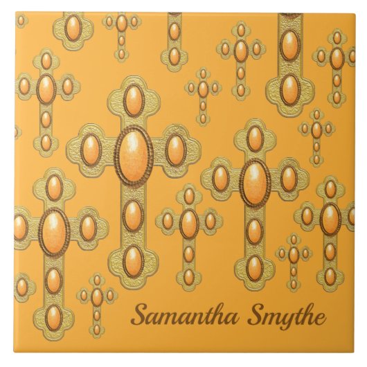 6 Sardonyxと出芽フェイク十字架 –  タイル (正面)