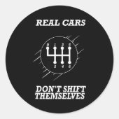 6 Speed Manual Transmission Shift Pattern ラウンドシール (正面)