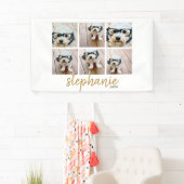 6 Squareフォトコラージュ – 手書きフォント文字 横断幕 (インサイチュ)